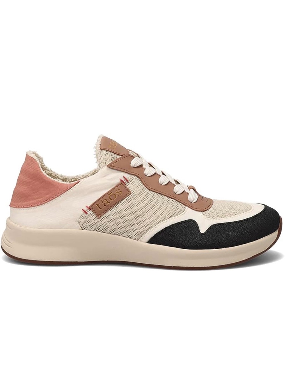Taos Footwear Direction Colorblock Sneakers Pink Black Tan Size 7.5